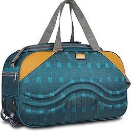Oslo Duffle Bag | Waterproof Strolley Duffle Bag | 2 Wheel Duffel Bag | Luggage Bag with Adjustable Strap - (Turquoise)-image-61