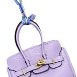 5xCar Key Case Lipstick Bag Cute for Women Girls Portable Mini Handbag Pendant Violet-image-63