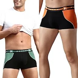 koffy Pliable Cotton Modal Colorblocked Mini Trunk with Seamless Waistband-picture-11