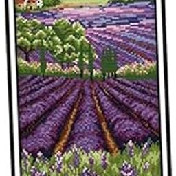 Craft Stamped Cross Stitch Kit 11 Count Aida Cloth - Lavender Flower 25x57cm Needlecrafts & Yarn | Embroidery & Cross Stitch | Hand Embroidery Kits | Cross Stitch Kits-image-27