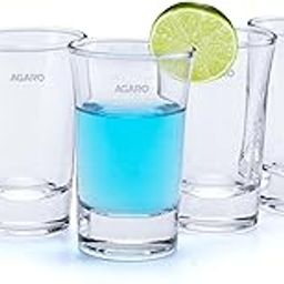 AGARO Elegant Shot Glass 45ml, Set of 6, Whisky Shot, Vodka Shot, Tequila Shot, Liquor Shot, Wine Tasting, Cocktail, Home, Bar-13