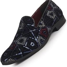 Men Silk Zardosi Sequin Velvet Ethnic Slip On Juttis and Mojaris for Wedding|Traditional Sherwani Shoes|Prom Slip-On Tuxedo Shoes-image-35