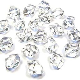 Daily Crafts 100g Fake Ice Cubes Filler Clear Gems for Crafts Clear Ice Rock Crystal Ice Fillers Acrylic Crystals for Vases Plastic Ice Cube Fake Diamonds Plastic Faux Ice-image-51