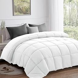 AYKA Reversible Comforter 220 GSM Microfiber Reversible AC Comforter/Blanket for Winter/Quilt/Dohar/Duvets for King Size Blanket/Comforter Double Bed (Snow White, 90 * 100")-22