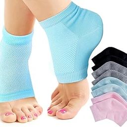 PINBOLL Silicone Heel Pad - Heel Pad For Heel Pain, Washable Silicon Socks for Women & Men, Toe Free Heel Pain Relief Products For Women, Silicon Heel For Pain Relief, Silicon Gel Pads-image-98