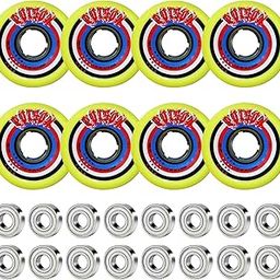 SWAURSAHA Poison Original Quads Roller Skating Wheels, 78A Hardness (Set of 8) + 627ZZ Bearing (16 Pcs)-11