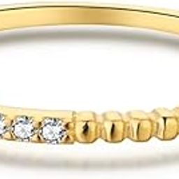 92.5 Sterling Silver Micro Set Half Eternity Ring, Wedding Band for Women, Elegant Whites Collection, Gift for Girls, BIS Hallmarked-image-7