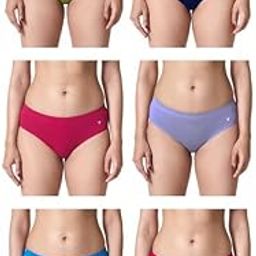 Womens Ultra Soft Cotton Hipster Panties High Coverage Brief with Concealed Elastic_Desire Pack of 6-picture-2