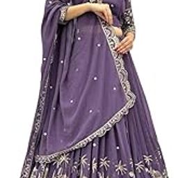 MITRA CREATION Women's Vichitra Embroidered Semi-Stitched Lehenga Choli Khajuri LH-New-picture-20