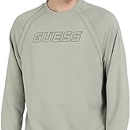 Green Cotton Blend Solid Round Neck Sweatshirt-image-2
