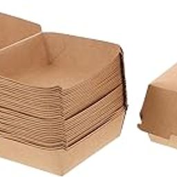 Alipis Food Safe Paper Hamburger Box Sandwich Storage Boxes Take Out Containers for Picnic-image-12