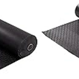 GLOBAL PREMIUM Electrical Insulation Rubber Mat – 11KV / Class B (1 Mtr x 2 Mtr, 2.5mm Thickness) Black Color, 2 Pc/Insulating Rubber Mat, Anti – Skid, Shock Proof, ISI Certified-picture-0