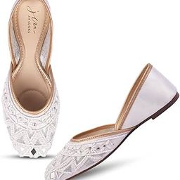 Stylish Embroidered Jutti For Women/Girls | Embellished Stone Work Jutti | Wedding Bellies | Women Ethnic Shoe Traditional Mojari | Kolhapuri/Jaipuri/Punjabi Jutties |-picture-32