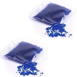 COOLCOLD 20,000 Rounds, Gel Blaster Refill Ammo for Adults Age 15+ Years Above, 7-8 MM Water Beads for Gun/Refill Gel Bullet Non-Toxic Transparent Vase as Home Decor (Pack of 2, Blue)-2