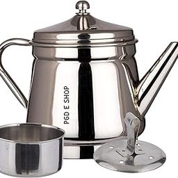 PGD Premium Stainless Steel Stovetop Espresso Moka Pot | South Indian Style Traditional brewing method Drip Decoction Maker Coffee Percolator Kettle Filter (Percolater 120ML, SIZE 1)-30