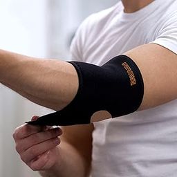Elbow Support, Adjustable Neoprene Sleeve, Tennis Elbow Support Brace for Men & Women (Single, Corsica, Universal, Black, 1)-27