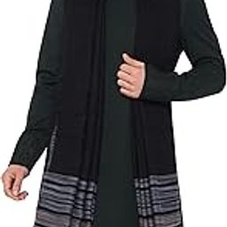 Mens Shawl, Reversible Design, Black-image-5