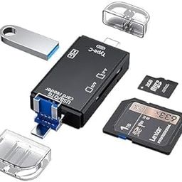 6 in 1 with OTG, SD Card Reader, USB Type C, USB 3.0 and Micro USB, for Memory Card | Portable Card Reader Compatible with TF, SD, Micro SD, SDHC, SDXC, MMC, RS-MMC, Micro SDXC-21