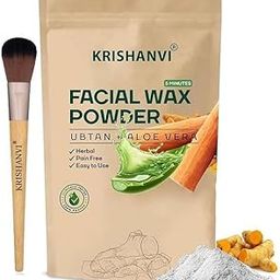 KRISHANVI Facial Hair Removal Wax Powder with Ubtan & Aloevera, Painless Herbal Facial & Body Hair Remover Waxing Powder for Women No Harmful Chemicals, No Irritation, No Skin Rashes-100 GM-image-18