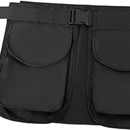 Waist Belt Apron Bag Hip Bag Tool Belt Pouch for Hiking Restaurant Gardening Black| Sports Equipment | Outdoor Sports Gear | Exercise Gear-picture-31
