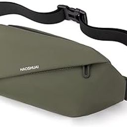 Fanny Pack for Men Women Fashionable Waterproof Crossbody Bag with Adjustable Belt for Running Hiking Traveling Green Fashion Waist Bags Hip Packs for Outdoors Sports, green-image-115