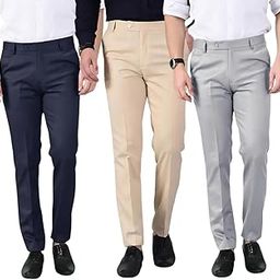Zee Gold Relaxed Fit Men’s Formal Trousers – Wrinkle-Free Polyester Blend Work Pants with Breathable Fabric, Stretch Waist & Pockets – Ideal for Office, Business & Formal Wear.-5