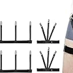 2 Pcs Combo of Joint & Separate Garter Belt Shirt Tucker Adjustable Elastic Shirt Stays Suspenders Formal Shirt Holder with Locking Non-Slip Clips holder Securing Shirt Position Crease-Resistance-picture-25