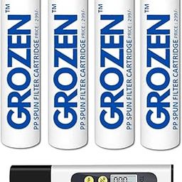 Grozen PP Spun Water Filter Cartridges, 10 inch, Set of 4 with TDS Meter, White-picture-3