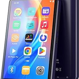 Fanvace 80GB MP3 Player with Bluetooth and WiFi, Android MP3 & MP4 Players with 4" Touchscreen and Speaker, Spotify Music Player with FM Radio, Audible, Amazon Music, Play Store (Purple)-69