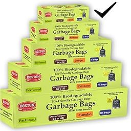 Royal Natural Garbage Bags | Medium | 17 X 19 Inches | For Dry & Wet Waste | Black (Pack of 5)-image-96