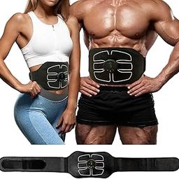 ABS Stimulator - EMS Muscle Stimulator, Portable Abdominal Belt, Ab Machine & Abs Workout Equipment for Women and Men, Black White-picture-27