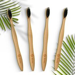 ECOIC Bamboo Toothbrush Pack of 4 for Adults, Charcoal Activated Soft Bristles Tooth Brush Set | Natural, Organic Toothbrush | Biodegradable, Compostable, Alternative to Plastic-image-89