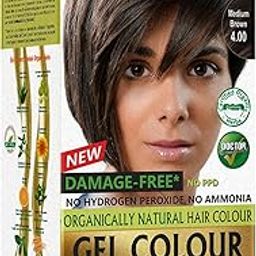 INDUS VALLEY Damage Free Natural Gel Hair Colour for Women | Ammonia & PPD Free Organic Hair Colour with 100% Grey Coverage, Long Lasting Conditioning Hair Color | Medium Brown 4.00-220 ml-12