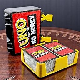 Uno No Mercy Card Game Storage Box with Snap On Locks, Inner Tray, Multicolor, Durable (Storage Box Only)-26