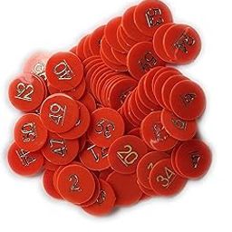 REINDEER Plastic Sturdy Acrylic Token No. 1 to 200 Number Coins Crypto Token Coin for Game/Learning/Office/Store/Shop/Work/Organisation/Classroom/Numbering Teaching Education/Gaming-image-0