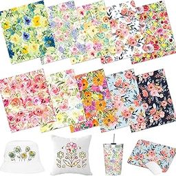 HTVSTD 10 pieces Floral Sublimation Transfer sheet 12inches x10inches-image-52