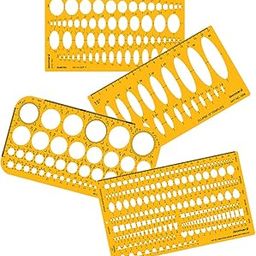 Isomars Jewelry Design Drawing and Drafting Template Set of 4-21