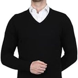 Men Pullover V-Neck Solid Plain Full Sleeve Casual Wear Sweater-image-70