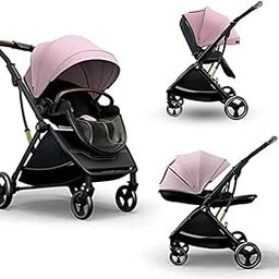 StarAndDaisy Multi-Purpose, Multi-Adjustment Stroller pram Travel Friendly, Broad seat & Bed Buggy for 0-36 Months (Coballe Pink)-picture-20