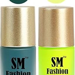 SM FASHION Nail Polishes, See Green-Neon Velvet Matte Nail Paint Combo Set of 2 Pcs 7ml each-image-71