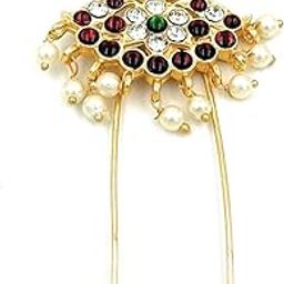 Jada Pin for Bharatanatyam & Kuchipudi | Elegant Hair Jewelry for Indian Classical Dancers-image-99