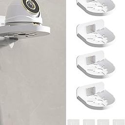 4Pcs CCTV Camera Stand, Wall Mounted Shelves, Wall Mount Stand, No Drill Wall Shelves Wall Mount Camera Shelf for Security Camera, Wireless Cameras, Baby Monitors-16