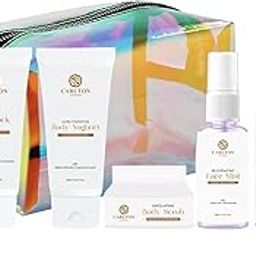 Carlton London 6 Premium Gift Set for Women, 1 Face mist + 1 Body lotion + 1 Shower gel+ 1 Body Yoghurt Cream + 1 Body Scrub + 1 EDP Perfume I Travel Pouch, Best gift Set for all occasions I 1x130ml-66
