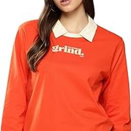Womens Long Sleeve Oversized Printed Polo Tshirt-image-59