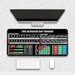 Stock Market Trading Desk Mat | Candlestick and Chart Patterns Setup for Traders & Investors | Ultimate Day Trader Large Extended Desk Pad (279 x 584 mm) (Profitability & Timeframe)-17