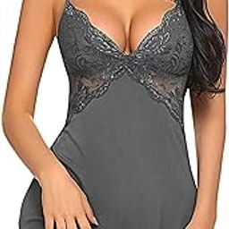 Hot Night Dresses for Women | Polyester Sexy Babydoll Dress for Honeymoon | Stylish,Short,Sexy Babydoll for Ladies Grey Free Size-image-49