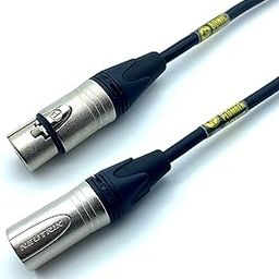 Neutrik XLR Male to Female 3 pin Balanced Microphone Cable (3 meter)(Black)-30