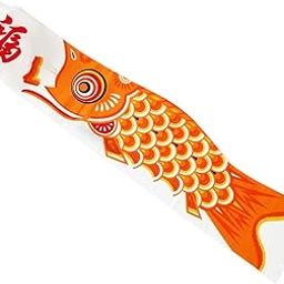 Japanese Decorative Windsock Carp Flag Koi Nobori Sailfish 90cm Orange-picture-26
