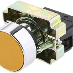 6xXB2-BA51 Yellow Momentary Self-Reset Flush Push Button Switch 1 NO N/O 22mm-picture-28