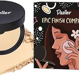 Dazller Epic Finish Compact Powder, Natural Matte, Buildable, Oil Control, With Vitamin E, For all Skin Types (Bisk O20)-41